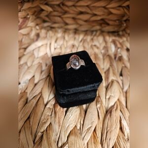 Hematite Stone Ring On Silver